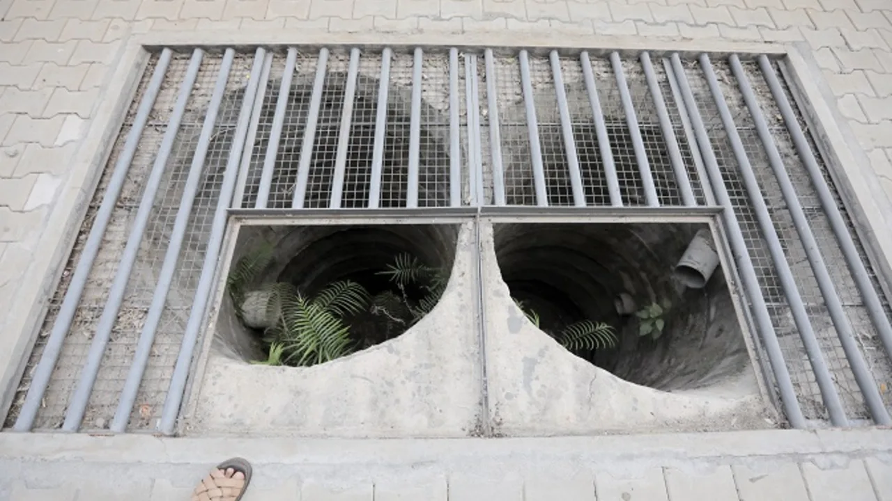 Rain water harvesting installation on the college campus
