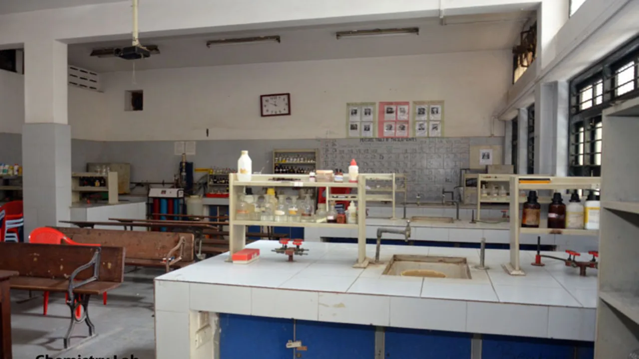 The chemistry laboratory