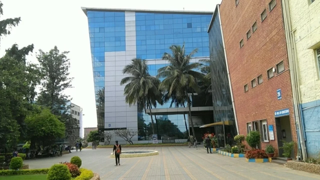 Side view of the college building