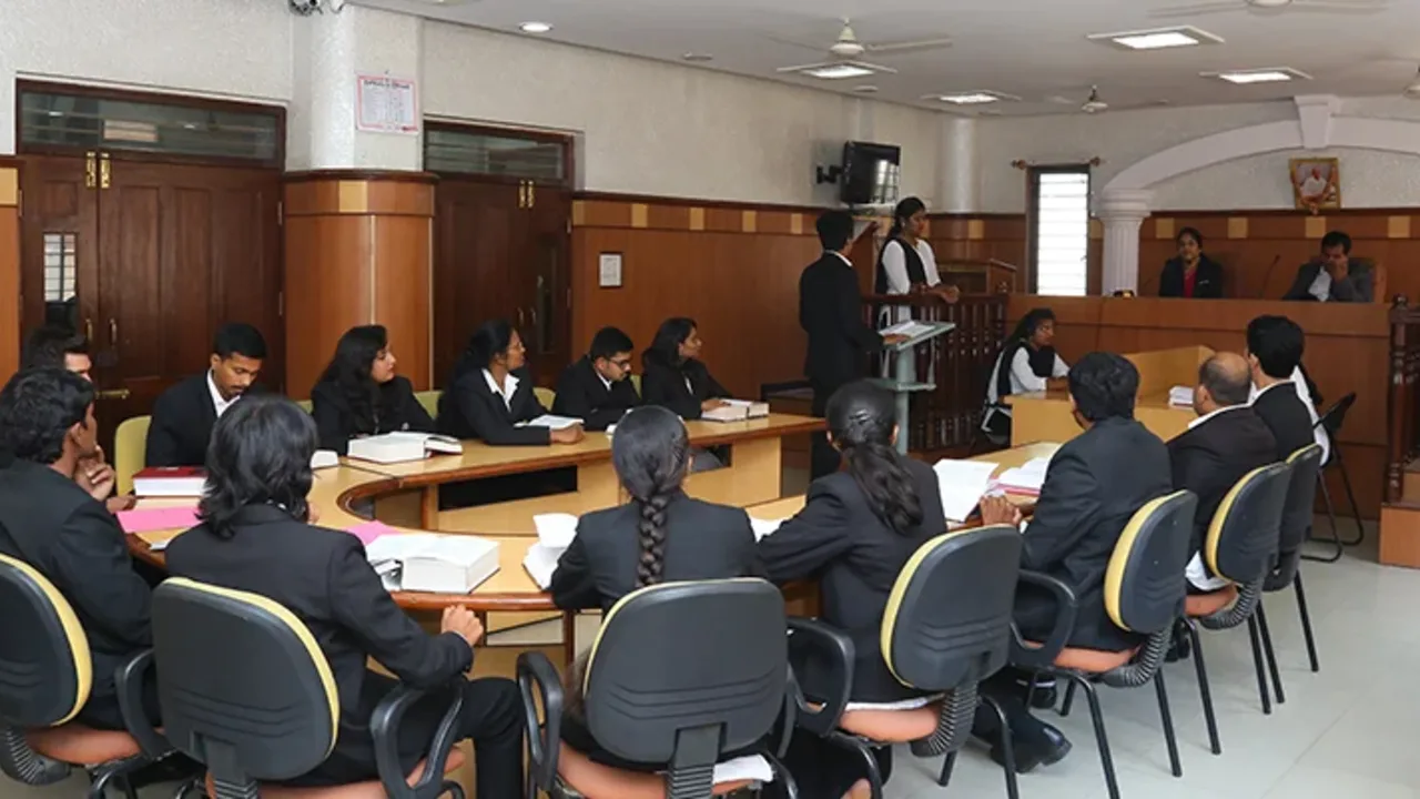 The college's well-furnished moot court hall