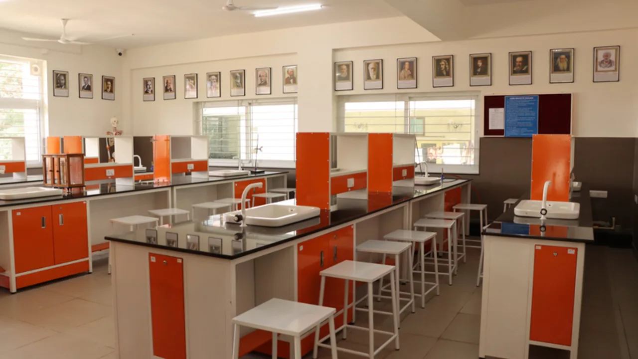 The biology laboratory