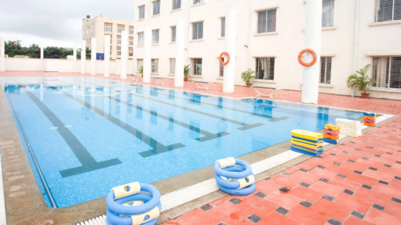 The school swimming pool