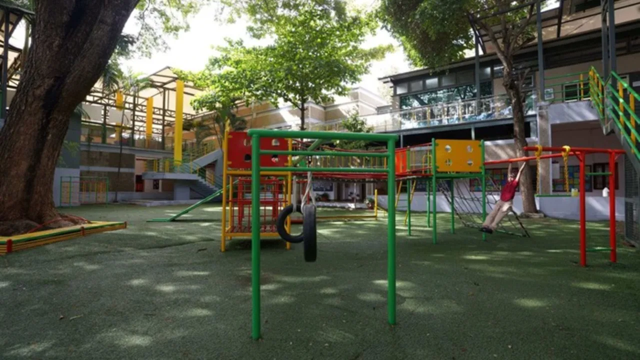The campus at Mallya Aditi International School, Yelahanka