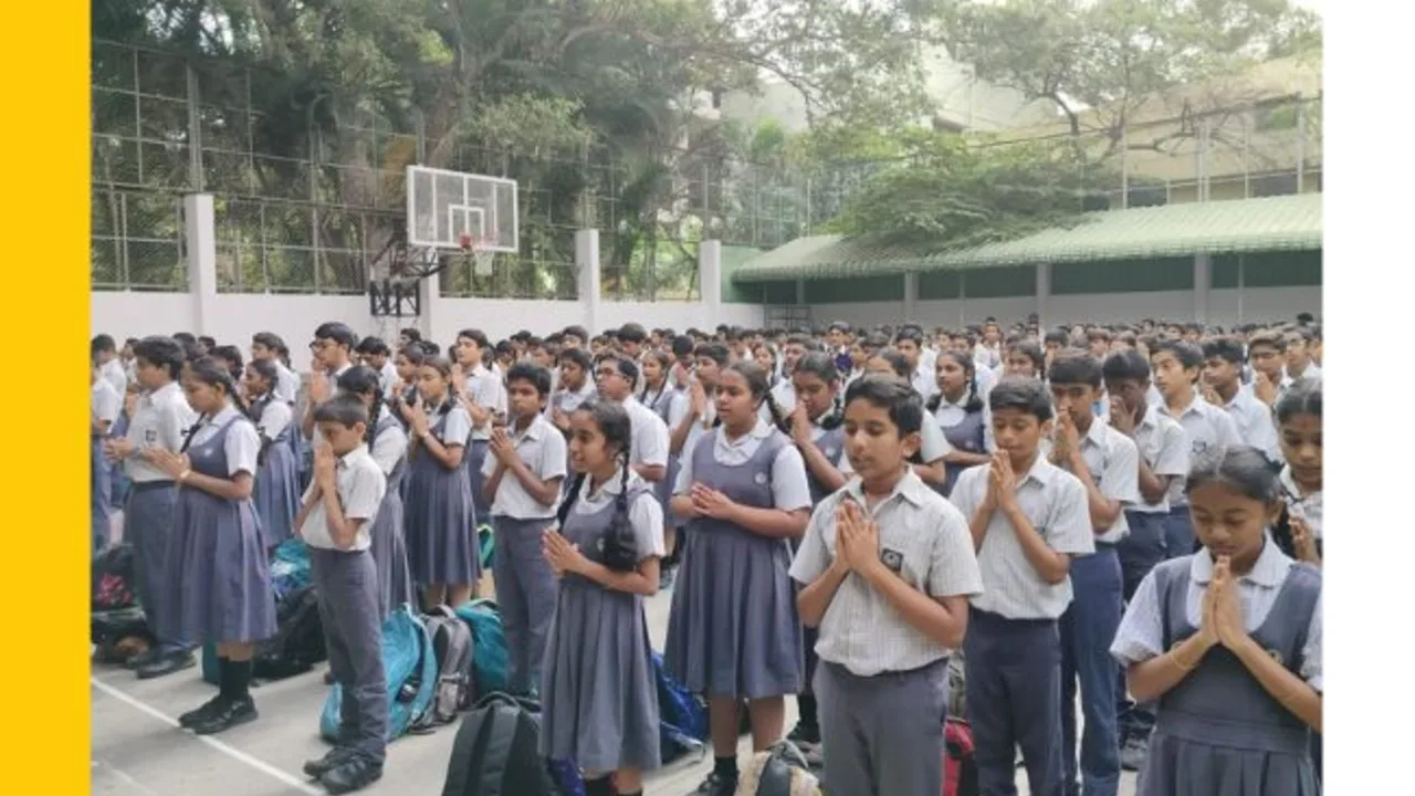On the campus of Sri Vidya Mandir Education Society (School), Malleswaram