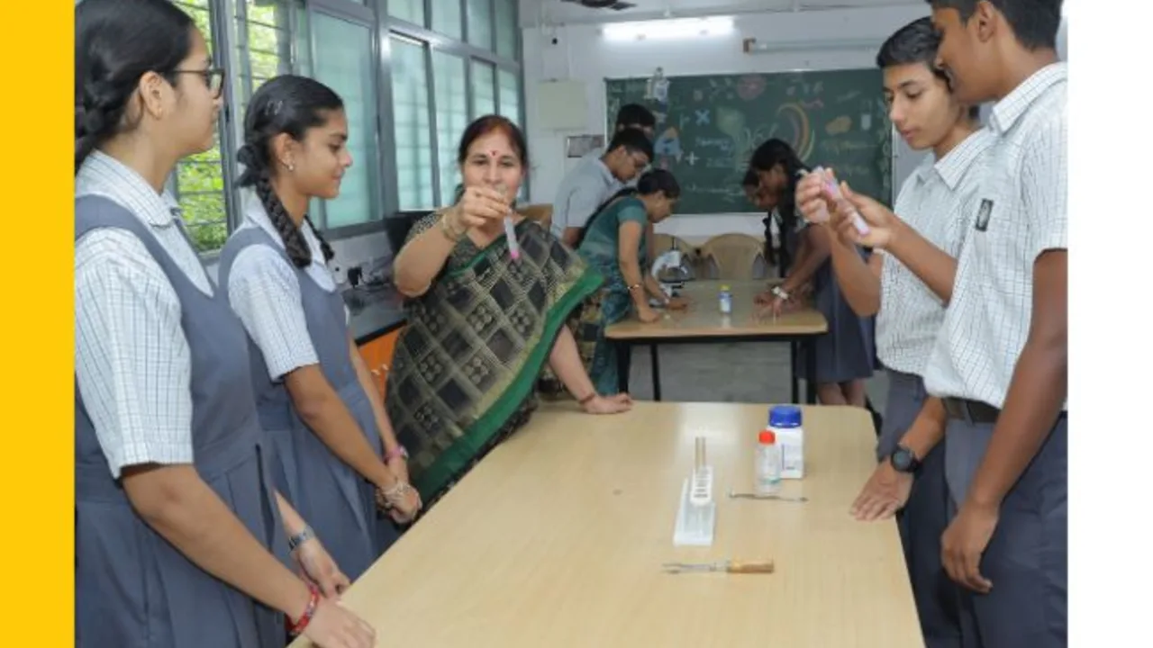 On the campus of Sri Vidya Mandir Education Society (School), Malleswaram