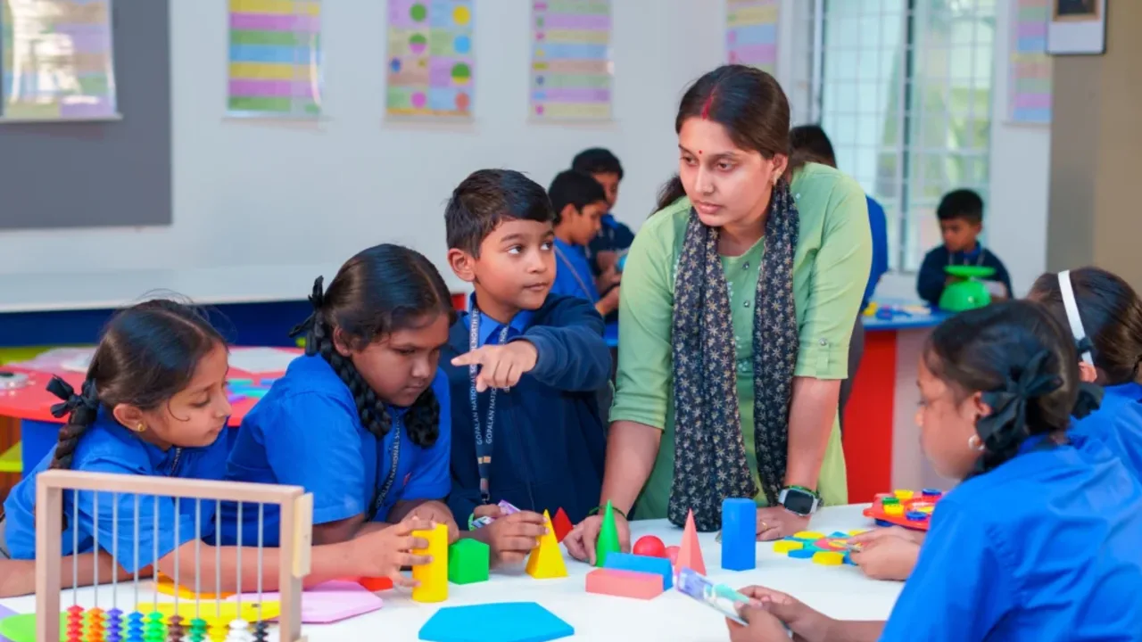 The campus at Gopalan National School – North, Hesaraghatta Road