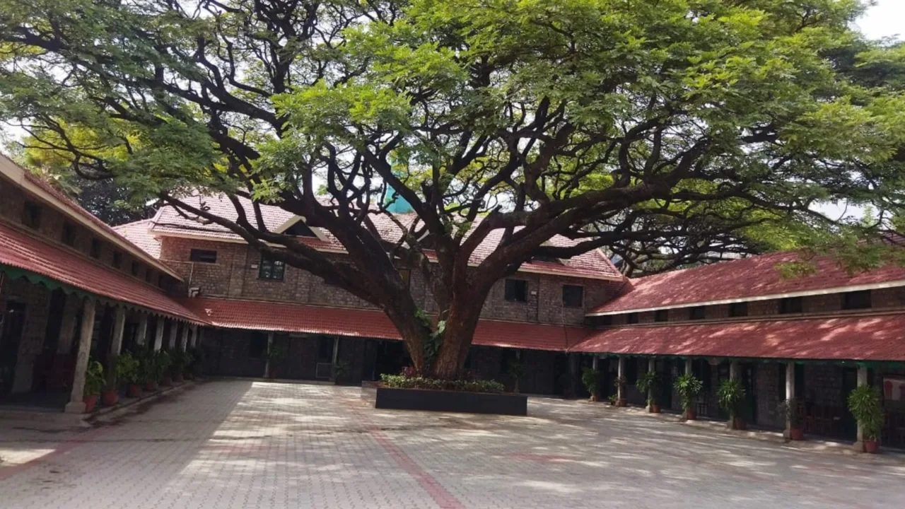 The central courtyard of Bishop Cotton Girls' School.