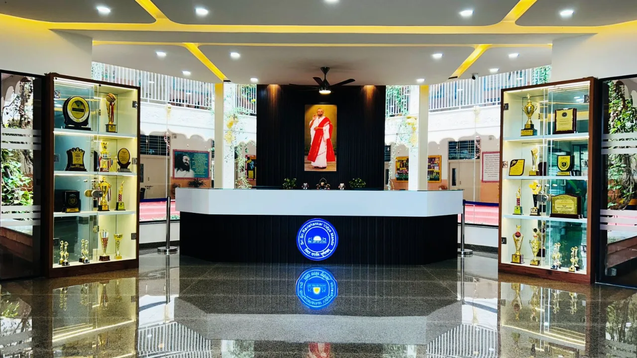 The campus at Sri Sri Ravishankar Vidya Mandir, Bengaluru East